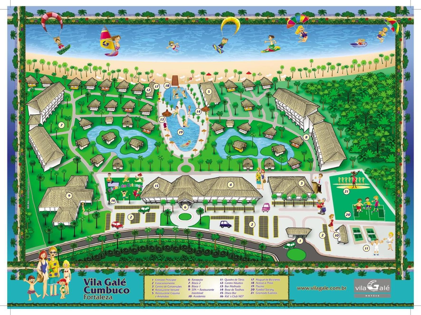 Vila Gale Resort Cumbuco Caucaia Ngoại thất bức ảnh Villa Gale Cumbúco resort map